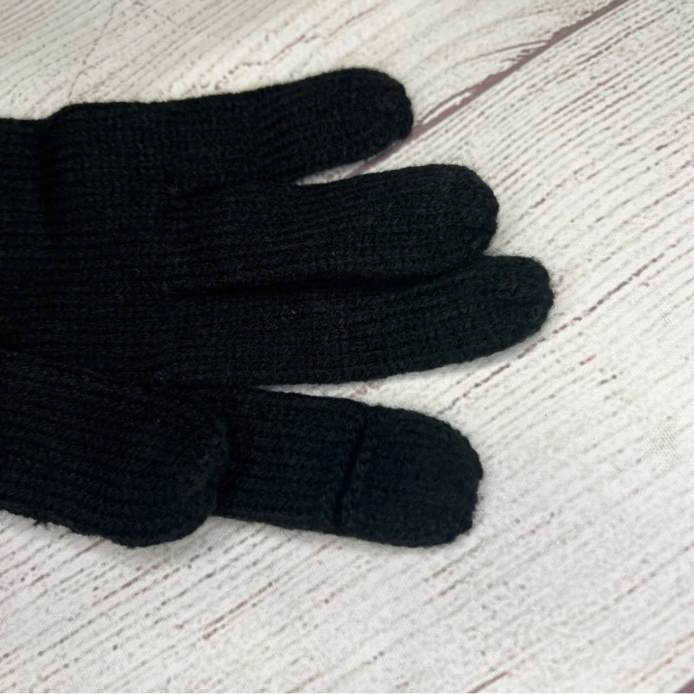 Calvin Klein Black Knit Texting Gloves